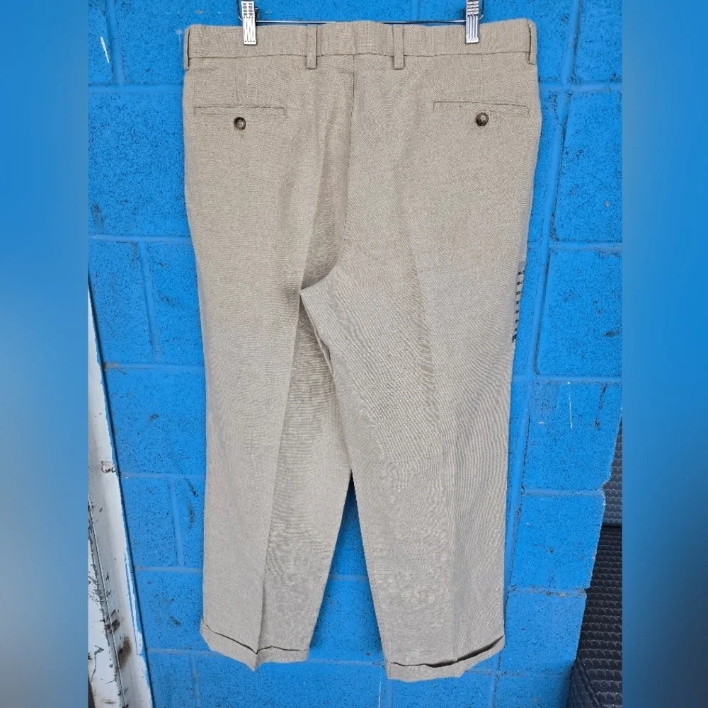 NWOT Dockers Premium Pants Mens W36x L30 Beige Linen Blend.